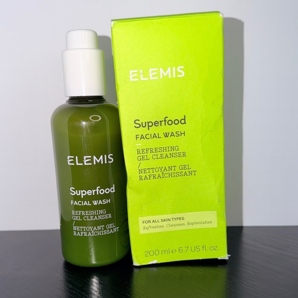 Elemis Superfood Facial Wash Refreshing Gel Cleanser 200ml 6.7oz All Skin Types